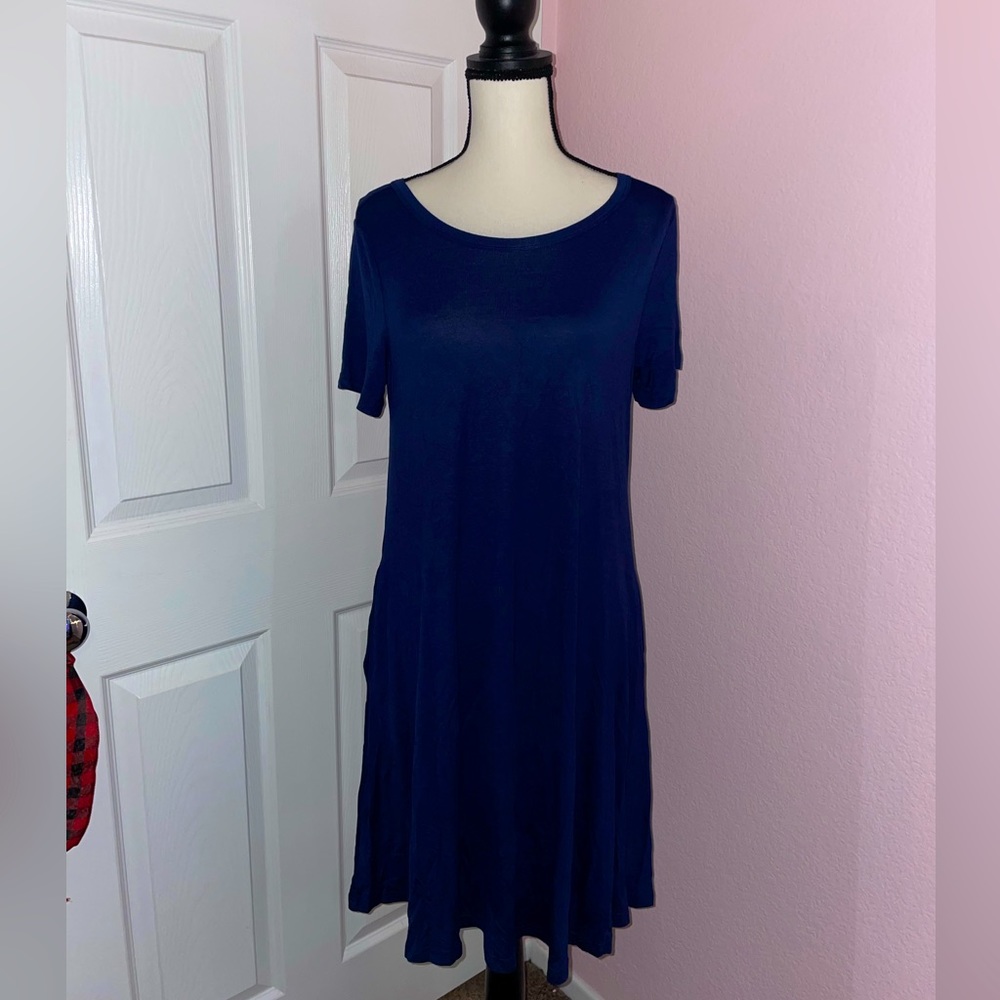 Dress with pockets, size blue, color blue